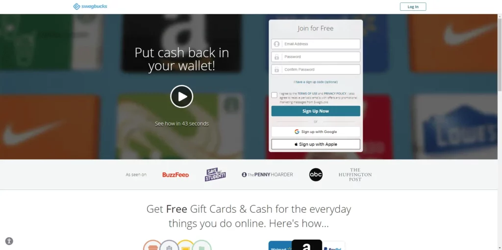 Cashback apps and websites